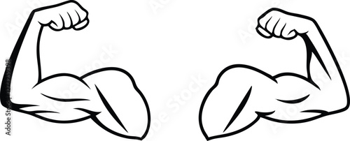 Biceps. Muscle icon. Gym logo. Vector