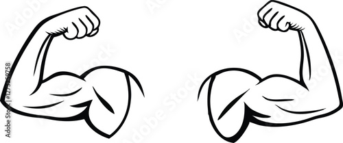 Biceps. Muscle icon. Gym logo. Vector