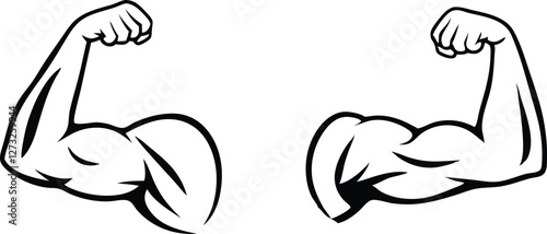 Biceps. Muscle icon. Gym logo. Vector