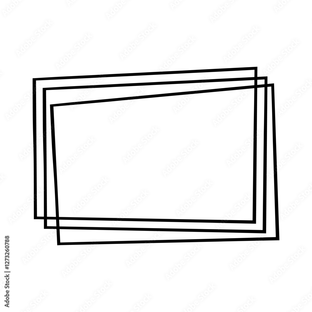Rectangle frame icon vector. Frame illustration sign. Decorative elements symbol. Ornament logo. Rectangle frame icon vector. Frame illustration sign. Decorative elements symbol. Ornament logo.
