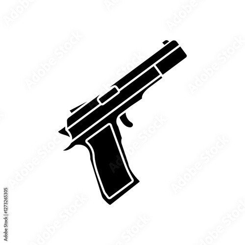 Gun vector icon. Weapon illustration sign . shooting symbol. army logo.