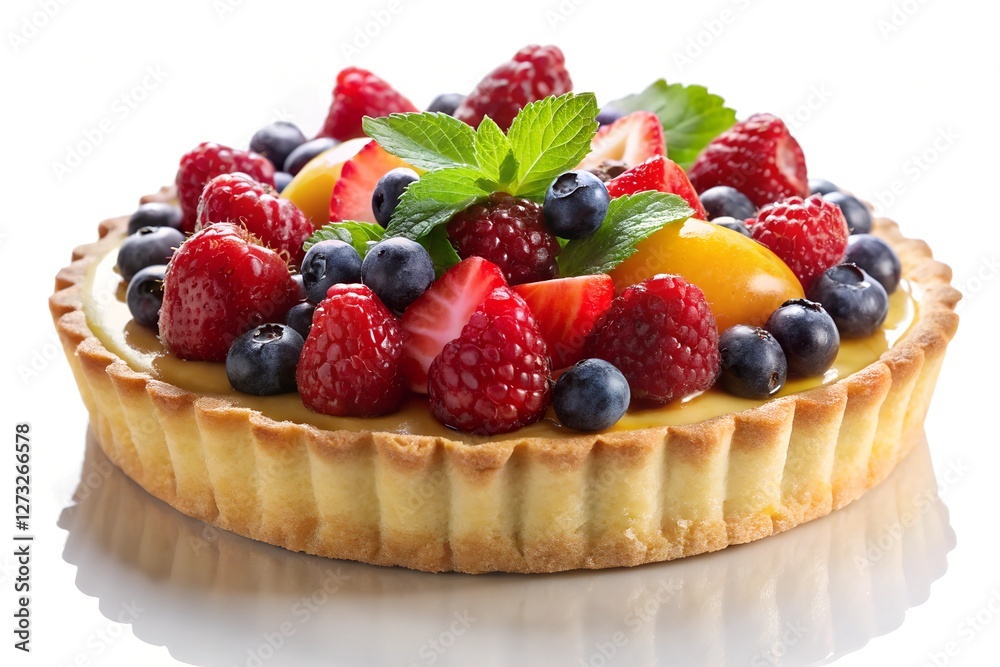Fresh Fruit Tart with Berries and Cream, Buttery Crust, and Glossy Glaze Fresh Fruit Tart with Berries and Cream, Buttery Crust, and Glossy Glaze