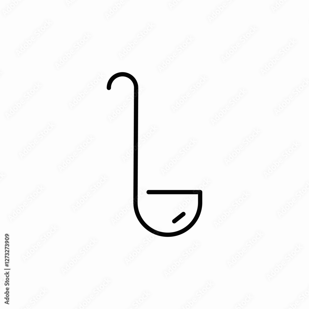 Obraz premium ladle icon vector sign