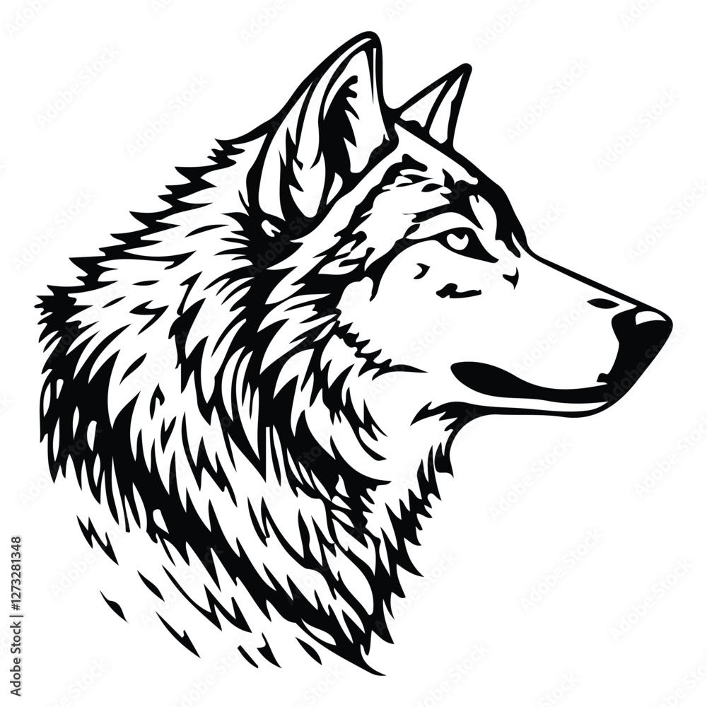 Fototapeta premium Holographic wolves howling beneath a futuristic moon with a forest backdrop illuminated by creative VFX elements