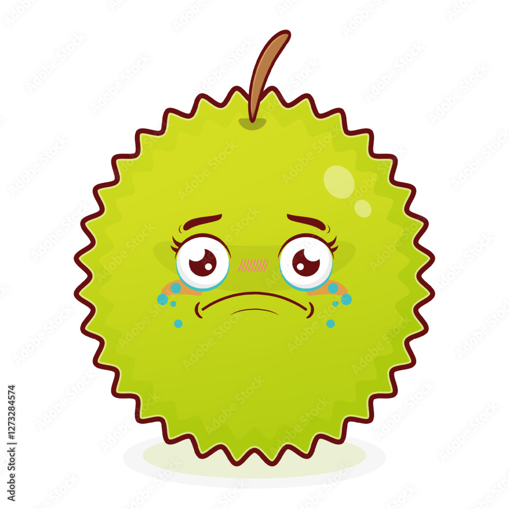 durian crying face cartoon cute durian crying face cartoon cute