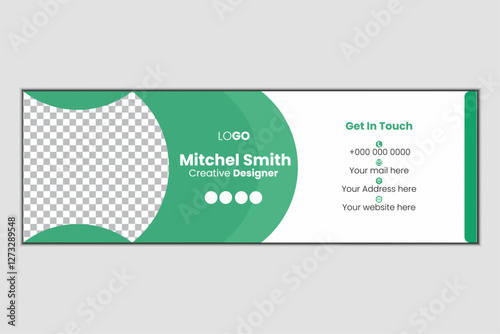 Corporate and minimalist email signature design 