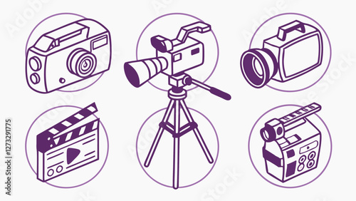 Comprehensive Movie and Cinema Icon Set