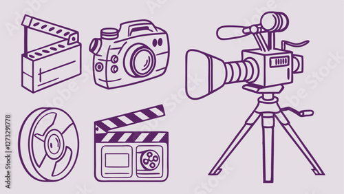 Comprehensive Movie and Cinema Icon Set