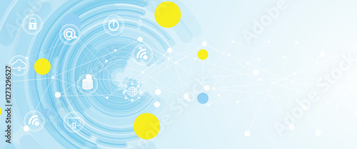 Circuit abstract background for science and business presentation