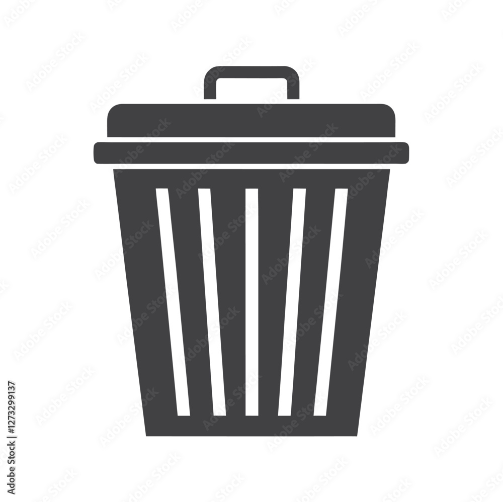 Trash can vector icon. Bin icon set. Recycle bin. Vector trash can symbol. Trash can vector icon. Bin icon set. Recycle bin. Vector trash can symbol.