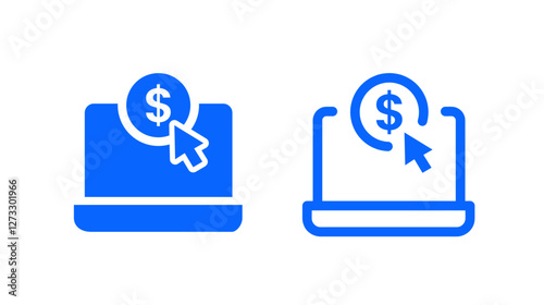 Stylized Onlin  Payment Icons for E-commerce