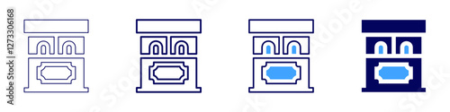 Office cubicle design icon in 4 different styles. Thin Line, Line, Bold Line, Duotone. Duotone style. Editable stroke