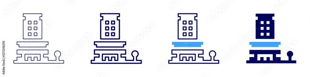Office design icon in 4 different styles. Thin Line, Line, Bold Line, Duotone. Duotone style. Editable stroke Office design icon in 4 different styles. Thin Line, Line, Bold Line, Duotone. Duotone style. Editable stroke