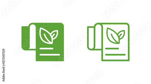 tylish Eco-Friendly Document Icon for Design Projects