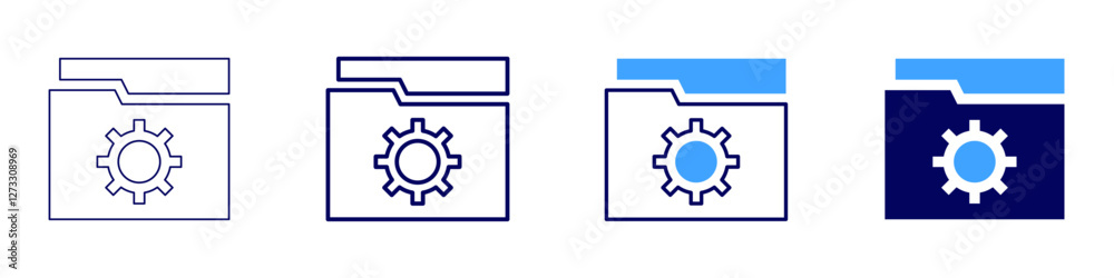 Office networking devices icon in 4 different styles. Thin Line, Line, Bold Line, Duotone. Duotone style. Editable stroke Office networking devices icon in 4 different styles. Thin Line, Line, Bold Line, Duotone. Duotone style. Editable stroke