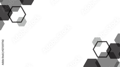 幾何学　フレーム　黒　六角形　角　スタイリッシュ