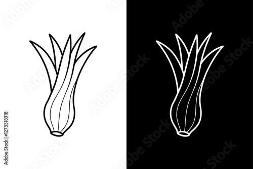 Versatile Leek Icon Perfect for Menus, Logos & Healthy Food Graphics