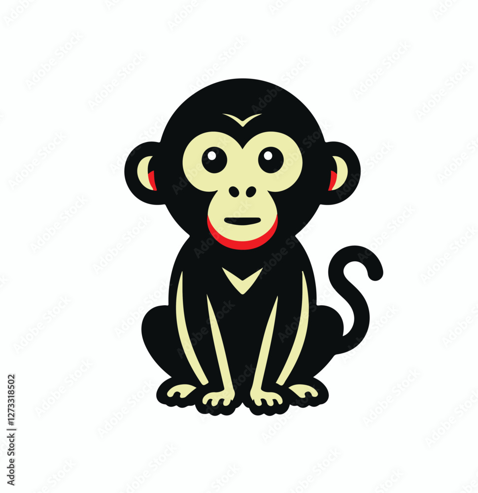 Fototapeta premium A simple Ape vector style with white background