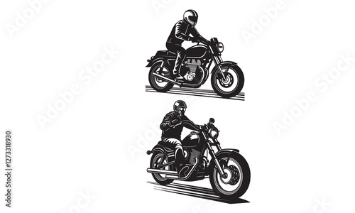 motorcycle man vector