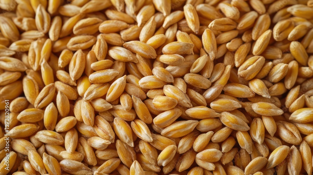 Golden Grains of Farro: A Close-Up View of Bountiful Harvest Golden Grains of Farro: A Close-Up View of Bountiful Harvest