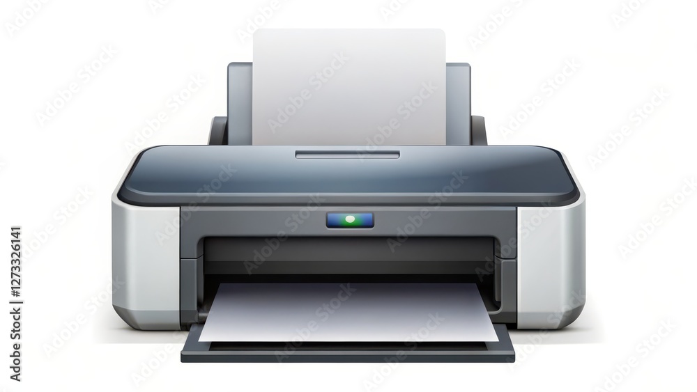 Inkjet Printer on White Background Inkjet Printer on White Background
