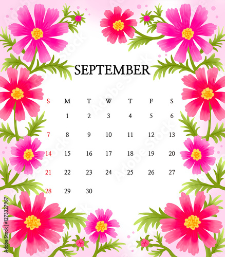 Watercolor, flower, pastel, background, detail, winter, spring, calendar, four seasons, illustration, summer, fall, calendar illustration