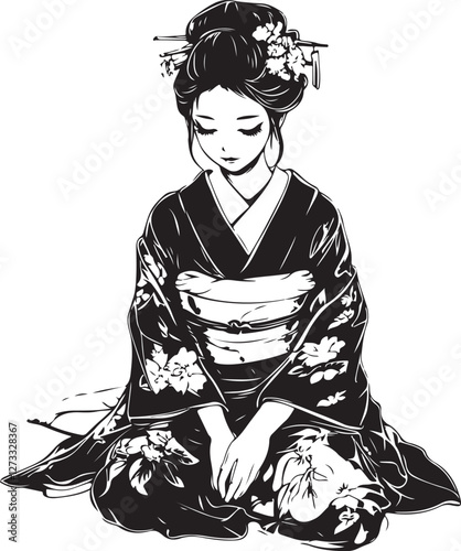japanese girl in kimono