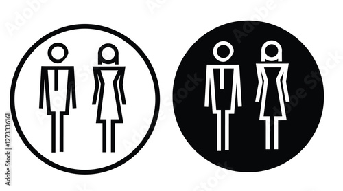 Line Sign for the  men and woman. vector