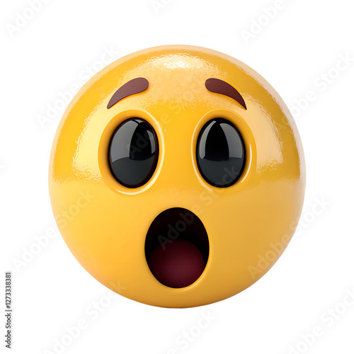 An emoji with wide-open eyes, raised brows, and an agape mouth. It suggests sudden surprise or shock, highlighting an immediate emotional response