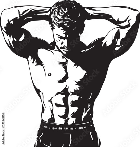 vector illustration of a young man