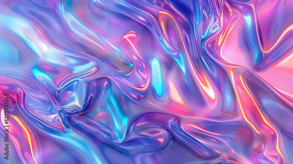 Abstract trendy holographic background. hologram gradient background with metalic waves. Abstract trendy holographic background. hologram gradient background with metalic waves.