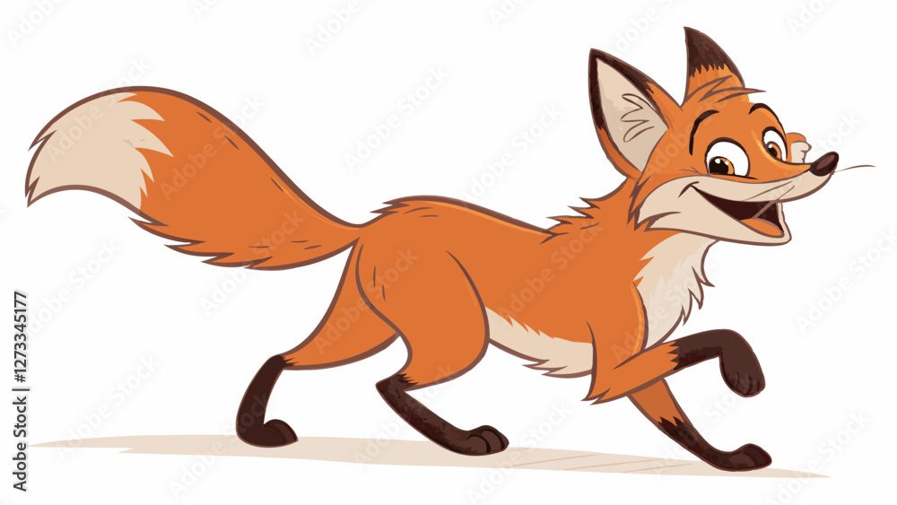 Obraz premium red fox vector illustration