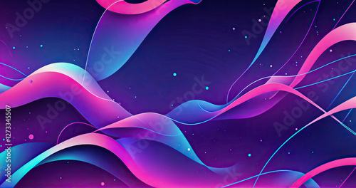 Background with Ethereal Tapes in a Digital World