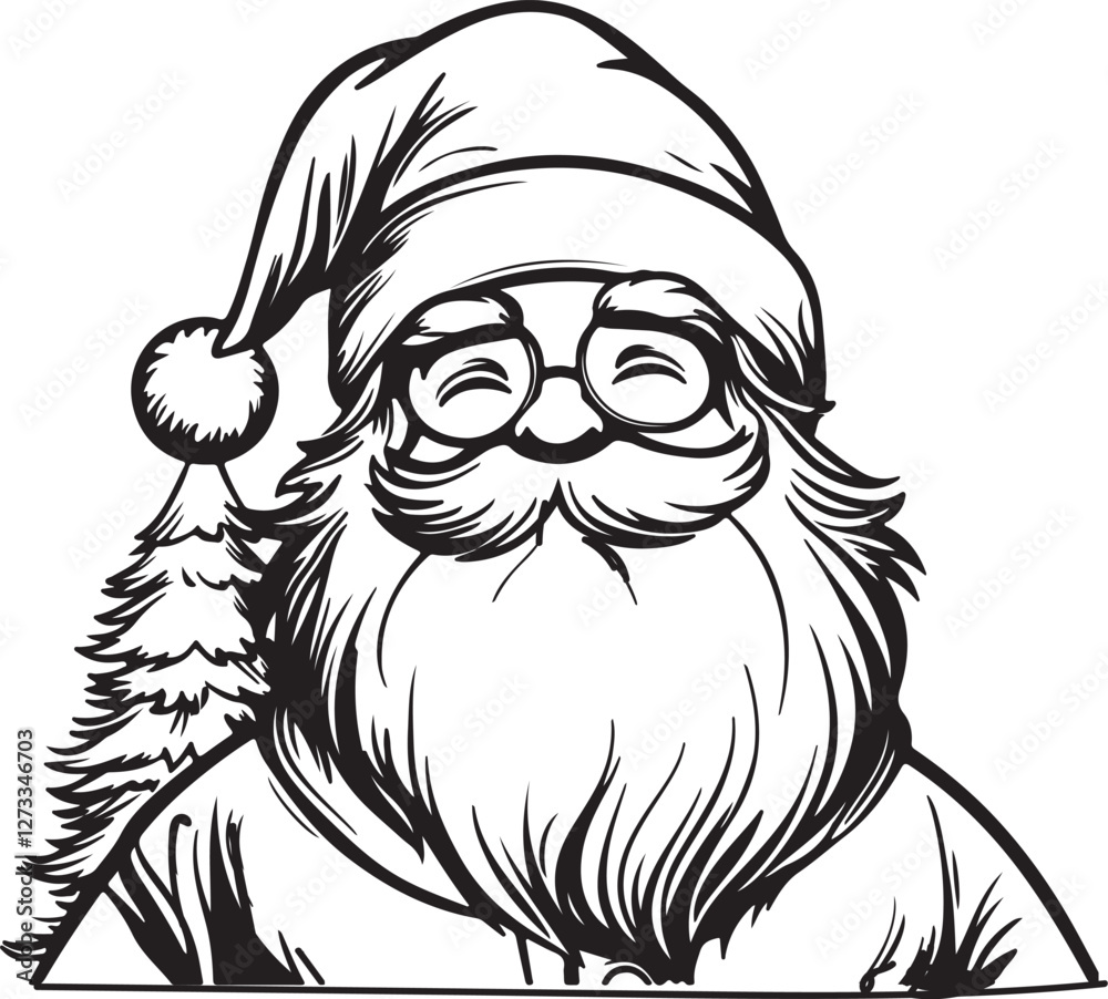 Fototapeta premium vector illustration of a santa claus