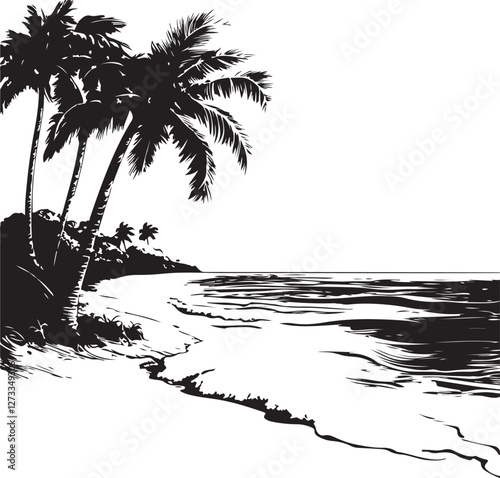 palm tree on the beach