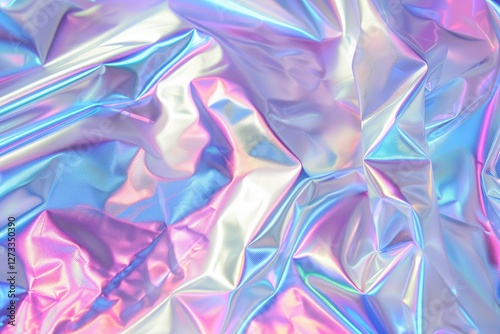 Abstract trendy holographic background. hologram gradient background with metalic waves.