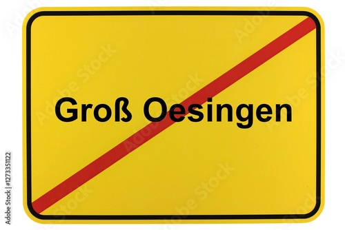 Illustration eines Ortsschildes der Gemeinde Groß Oesingen in Niedersachsen photo