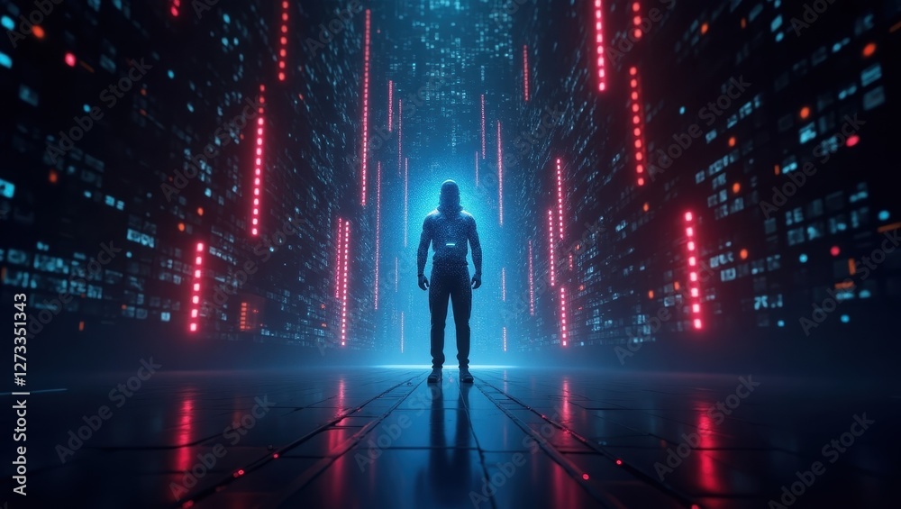 Agentic AI in a futuristic digital landscape with neon lights illuminating the surroundings Agentic AI in a futuristic digital landscape with neon lights illuminating the surroundings