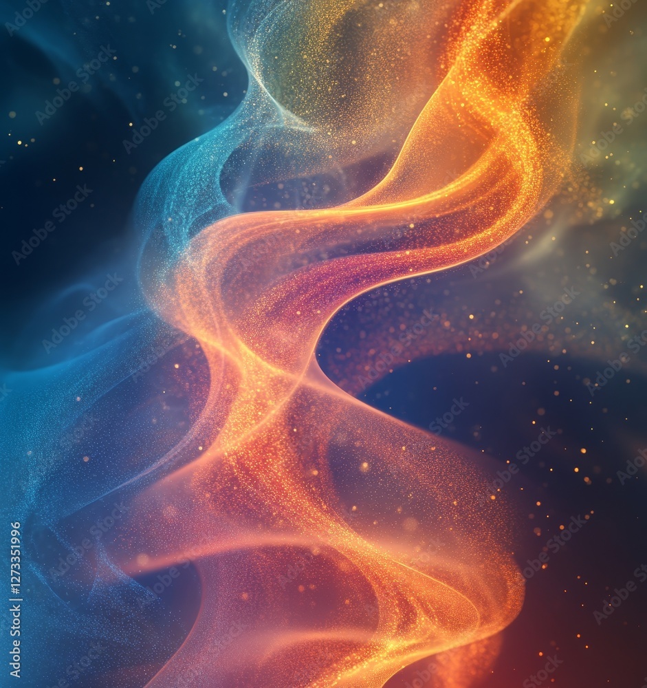 Obraz premium Abstract Flow of Energy Background with a Grainy Texture, Generative AI