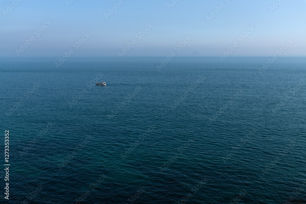 fishing boat sailing on the sea fishing boat sailing on the sea