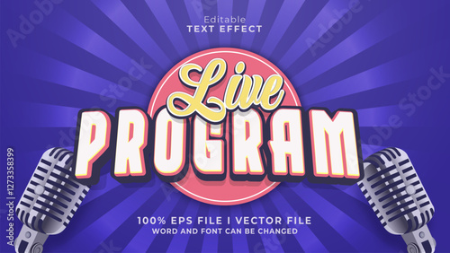 3d live program bold text effect