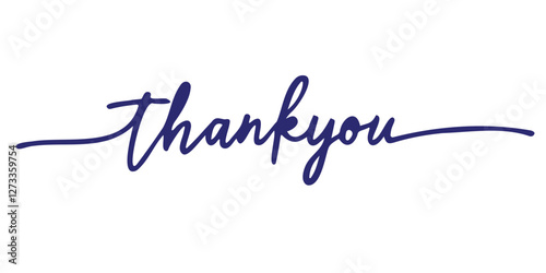 Elegant serif "Thankyou" . Ideal for elegant typography in wedding cards