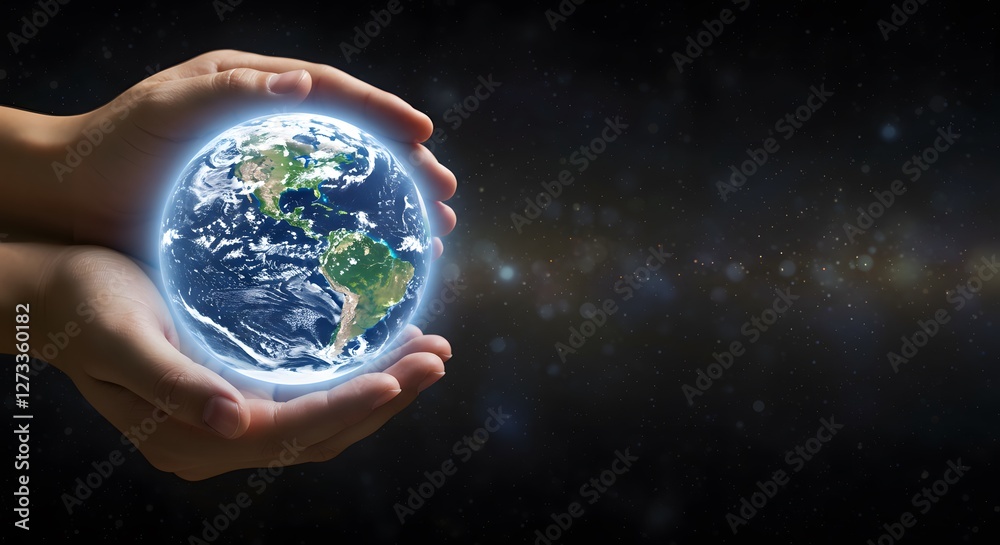 Gentle hands cradle the Earth, a luminous sphere of life, radiating cosmic beauty and infinite possibilities, symbolizing humanity’s delicate connection with the universe.
Gentle hands cradle the Earth, a luminous sphere of life, radiating cosmic beauty and infinite possibilities, symbolizing humanity’s delicate connection with the universe.