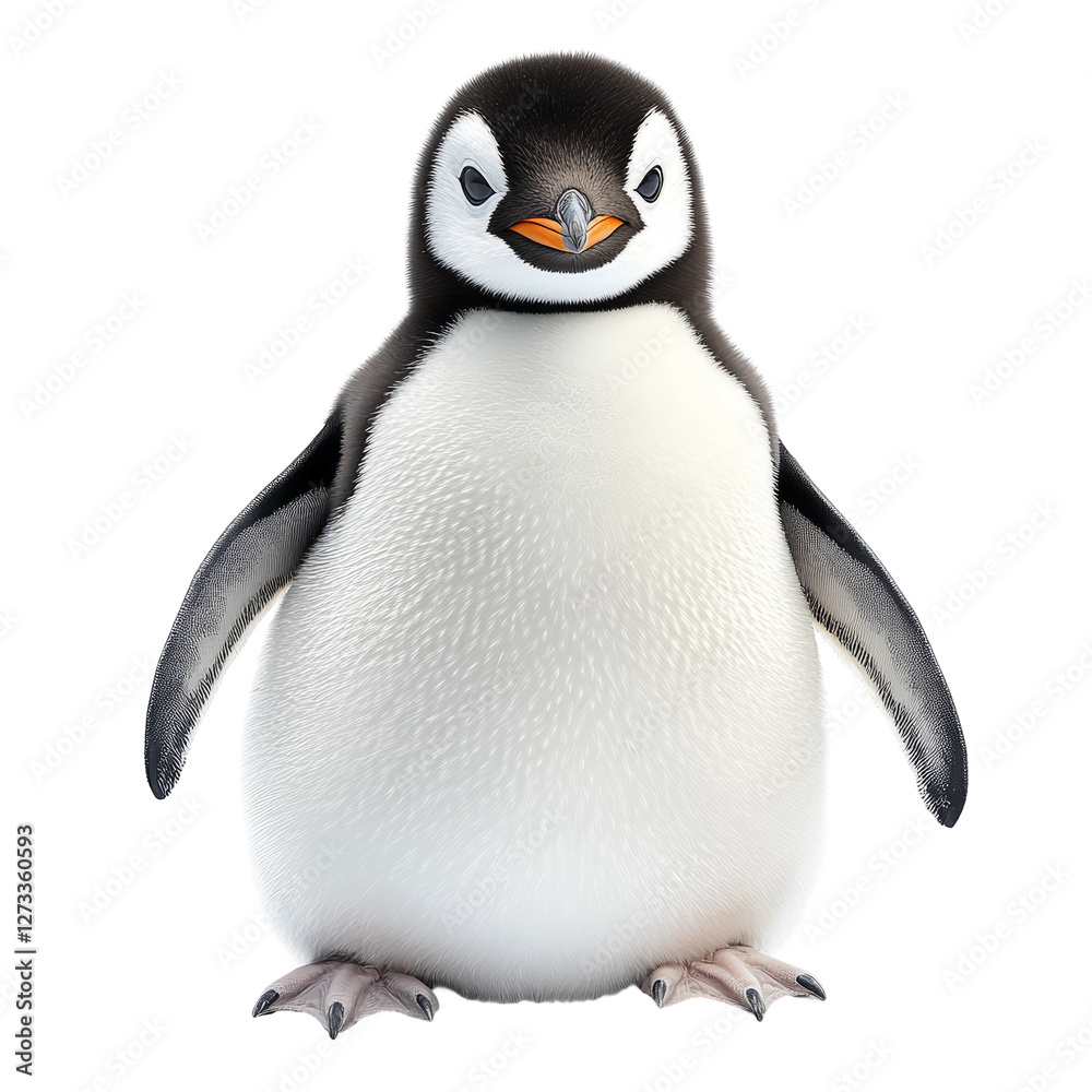 Naklejka premium picture of penguin, on a white background