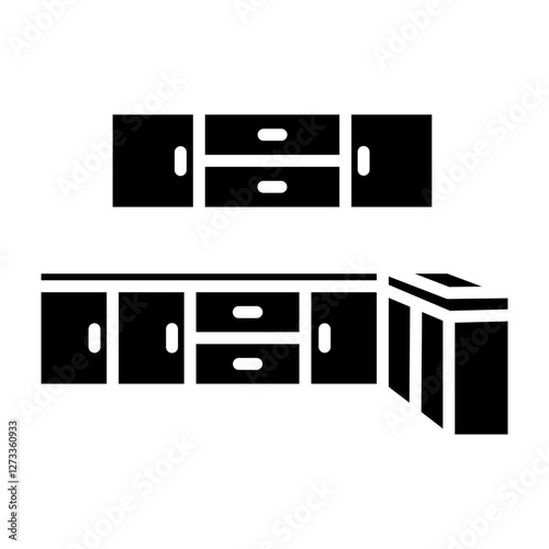 Custom Cabinetry glyph icon