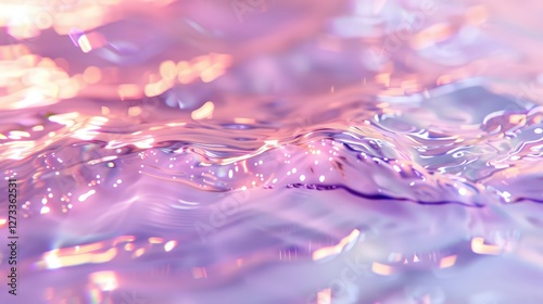Abstract trendy holographic background. hologram gradient background with metalic waves.