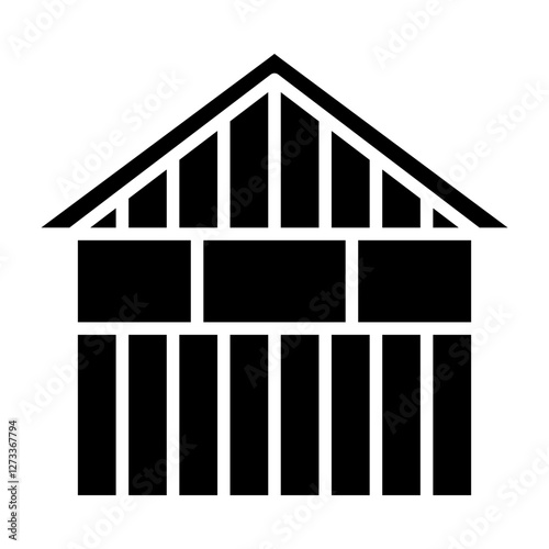 Forest Cabin glyph icon