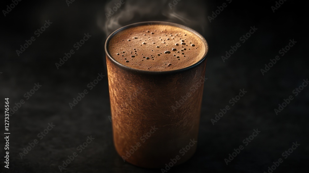 Aromatic Hot Chocolate in Rustic Mug Aromatic Hot Chocolate in Rustic Mug