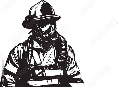 black and white cartoon illustration of a man