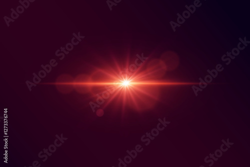 Red light effect of star and light.